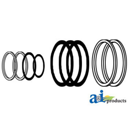A & I Products Cyl Seal Kit 4" x5" x1" A-1C4244